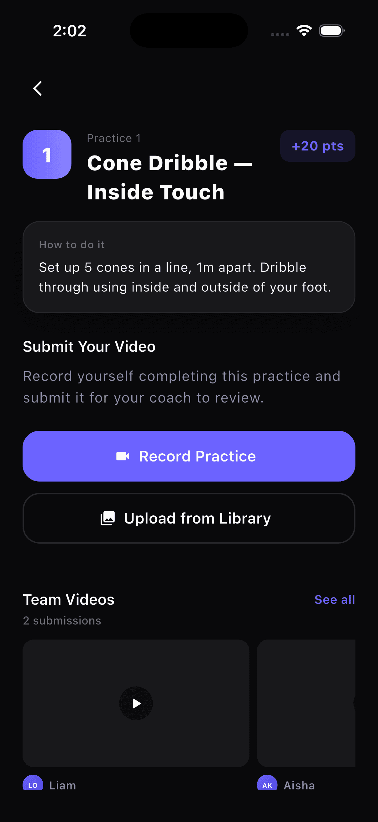Practice & Video Submission